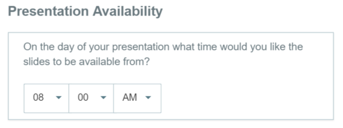 Presentation Availability